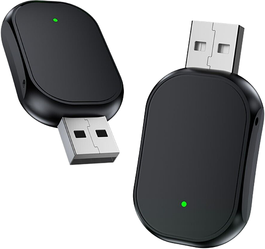 Adaptor Auto Wireless Carplay - Transforma Conexiunea Carplay Clasica in Wireless pentru Telefonul Tau, Suport pentru Android si iOS, Versiune Wireless 5.0, Compact si Usor, Negru