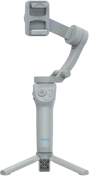 Gimbal Stabilizator de Imagine 3 Axe pentru Smartphone si GoPro - Foto & Video, Compatibil iOS, Android, Lumini Reglabile, Control Zoom, Functie de Urmarire Automata a Fetei, Trepied Inclus, Bluetooth Integrat, Autonomie Extinsa de 8-10 ore
